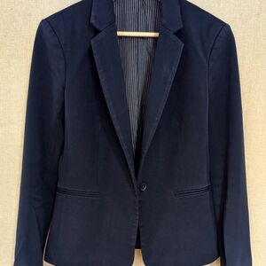 EXPRESS ONE BUTTON BLAZER IN NAVY BLUE, SIZE 6